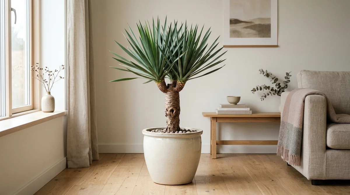 Drakenbloedboom (Dracaena draco) met kenmerkende paraplukroon en dikke stam