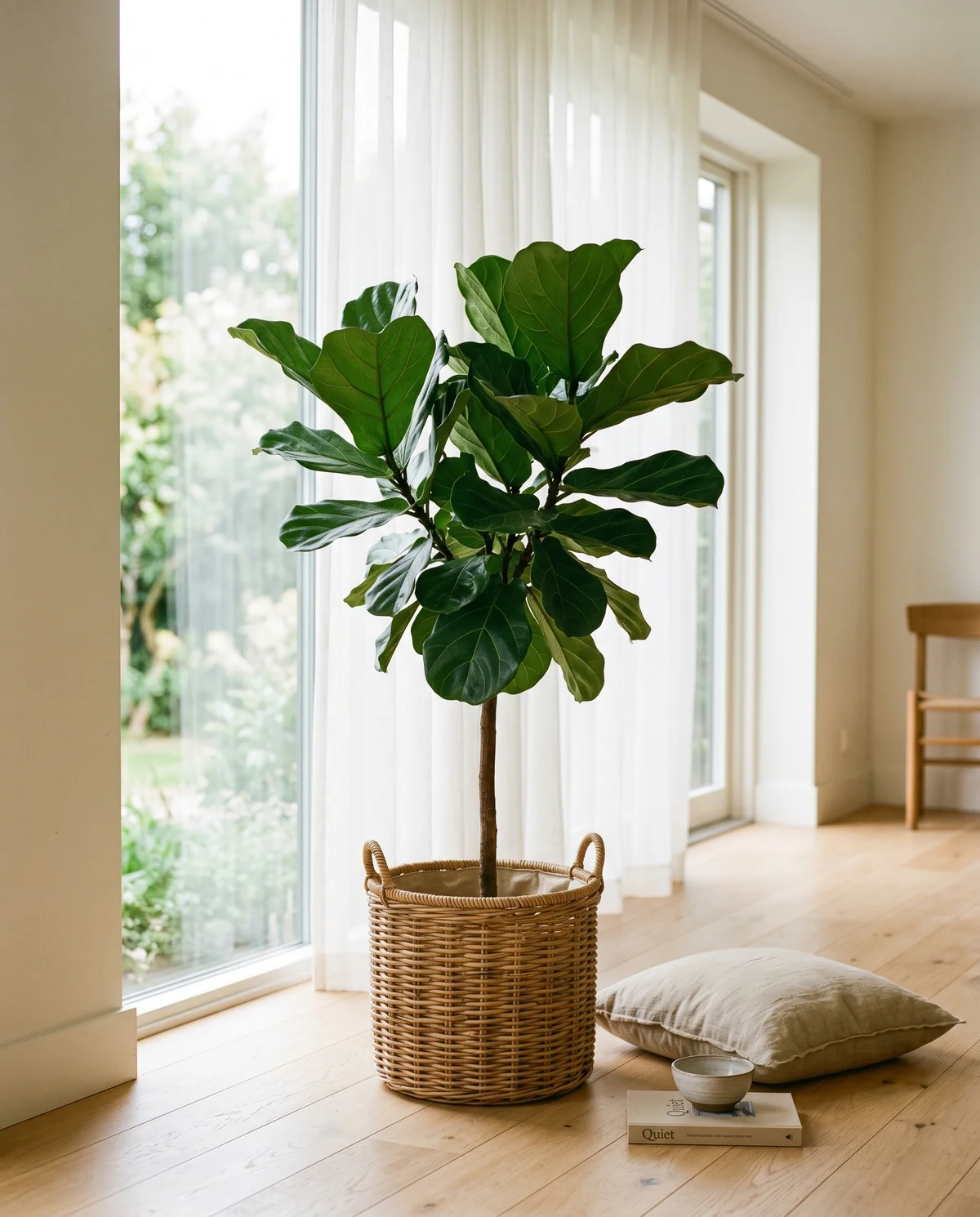 Ficus lyrata (vioolbladplant) met grote vioolvorming bladeren