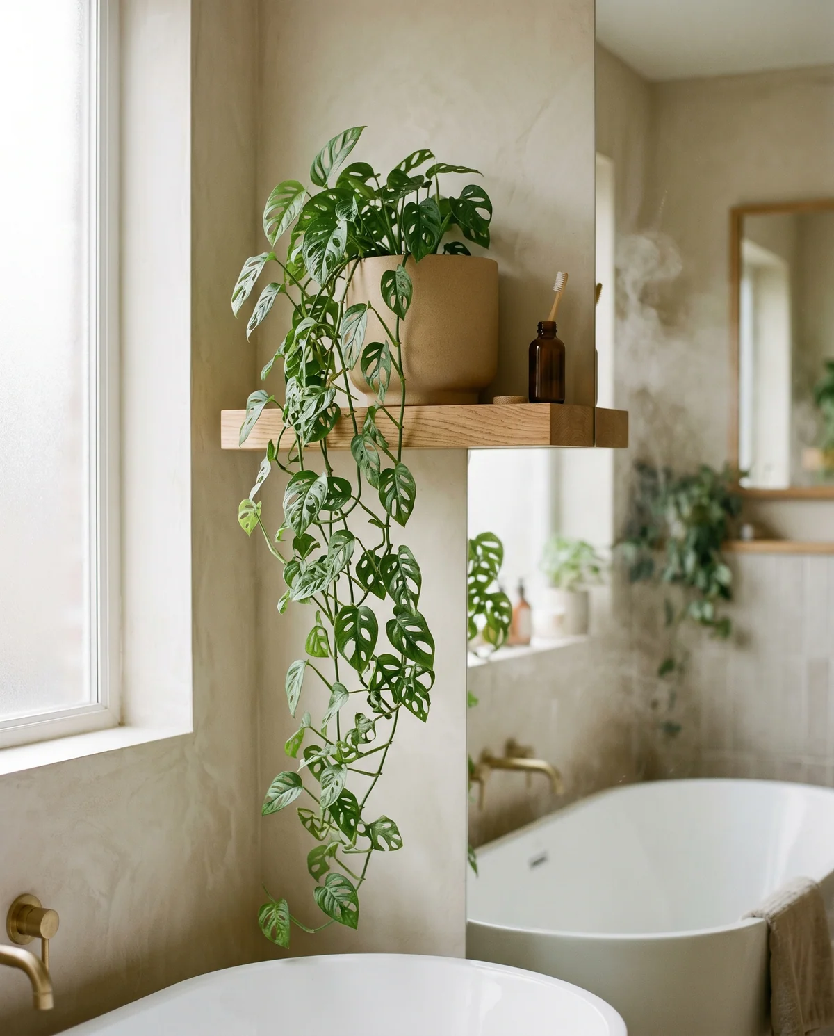 Monstera Adansonii (Monkey Mask) met langwerpige bladeren vol gaten